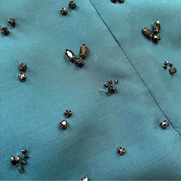 J.Crew Collection 2PC teal beaded crop top & pencil midi skirt *shop@iamwarrior - Picture 14 of 16